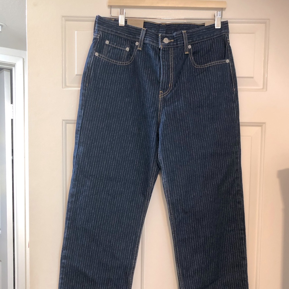 Woman's Blue Striped Pants
